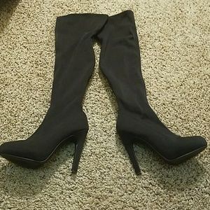 Like New Knee high black boots